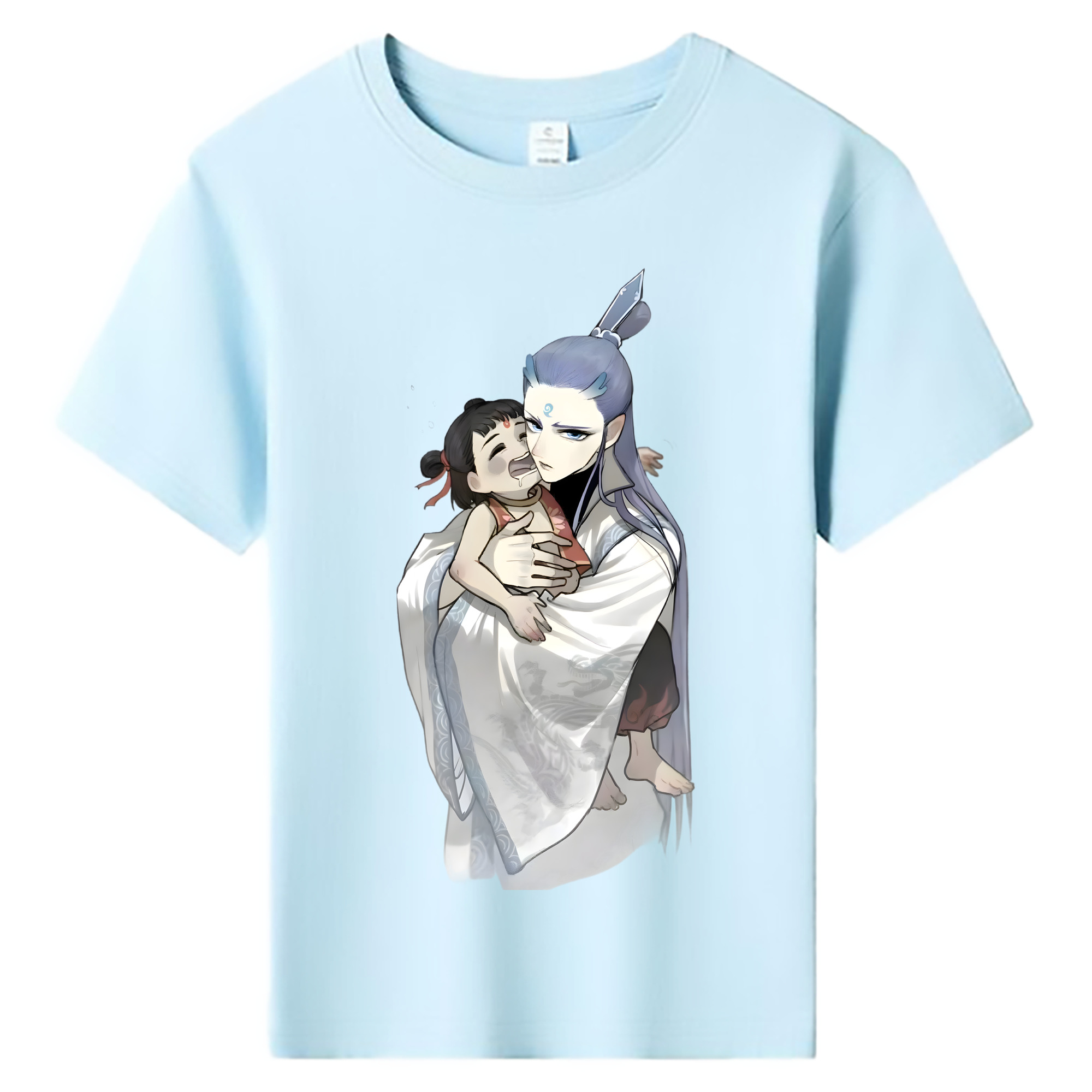 （画像用） Ne Zha 2 ナタ 魔童の大暴れ 綿100％キッズTシャツ（フロントプリント）